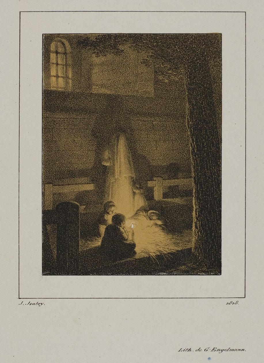 Group of Children Around a Candle by Jean Baptiste Isabey