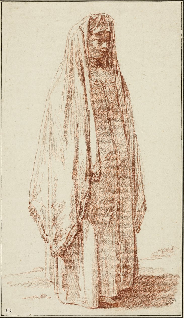 A Woman in Russian Dress by Jean Baptiste Le Prince