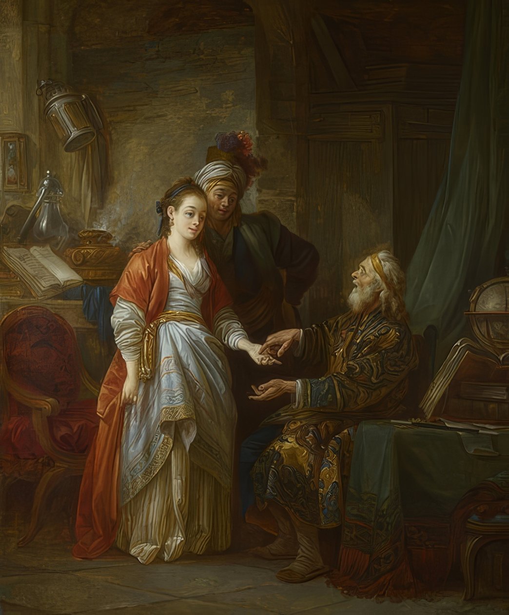 The Necromancer. Around 1775 by Jean Baptiste Le Prince