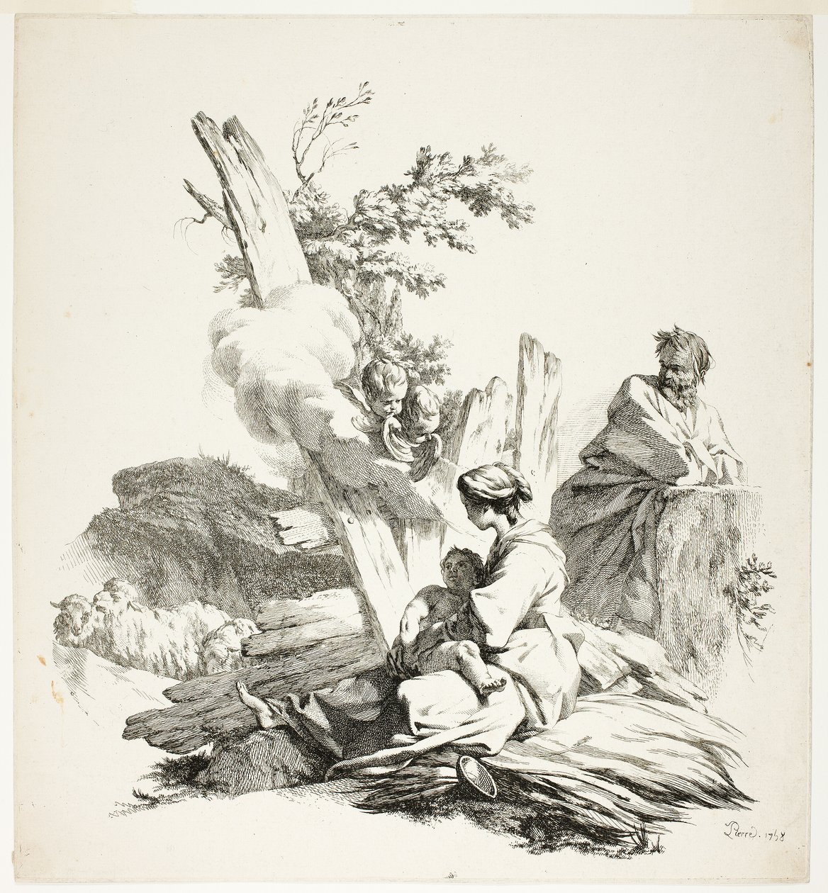 The Flight into Egypt by Jean Baptiste Marie Pierre