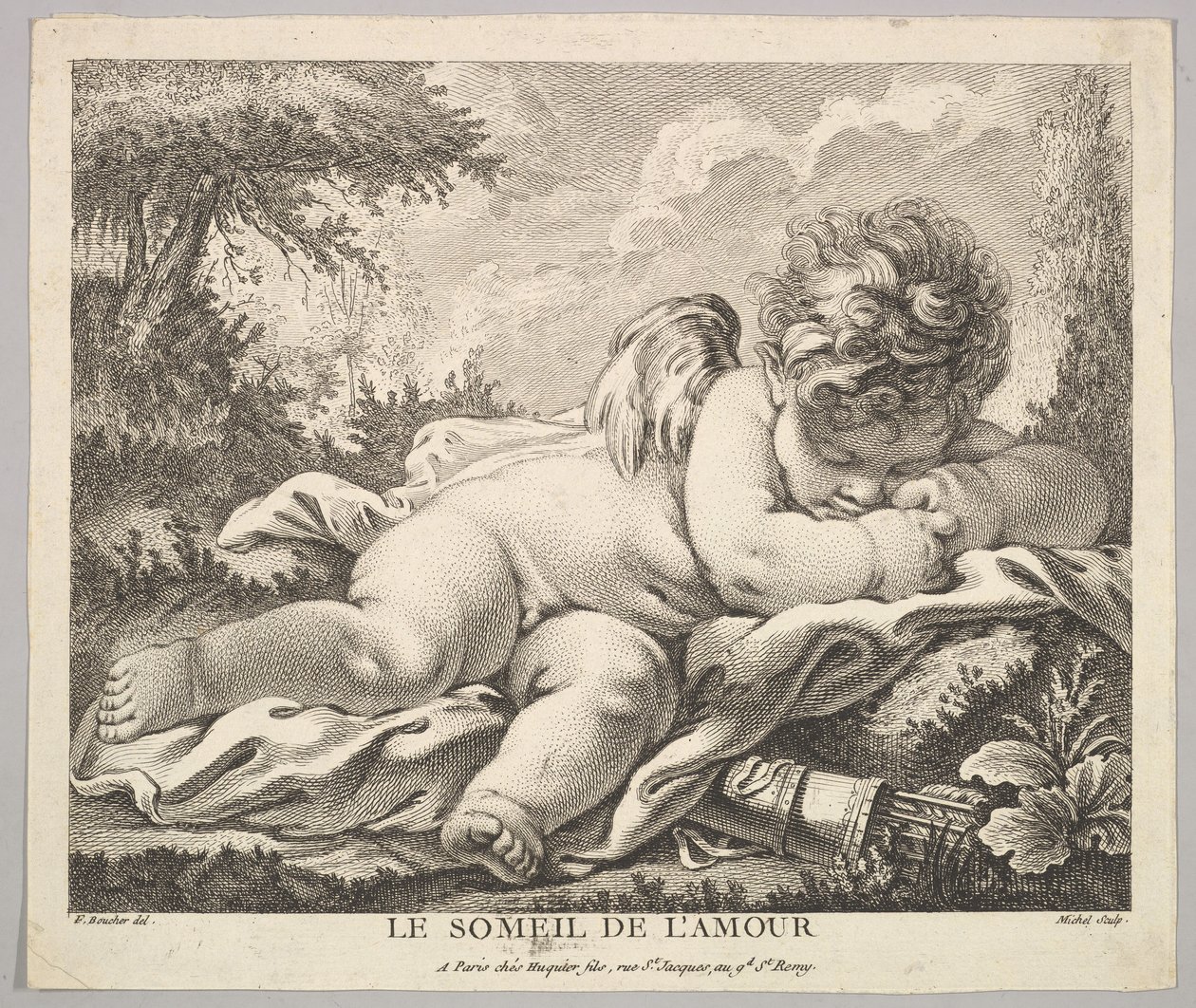 The Sleep of Cupid by Jean Baptiste Michel
