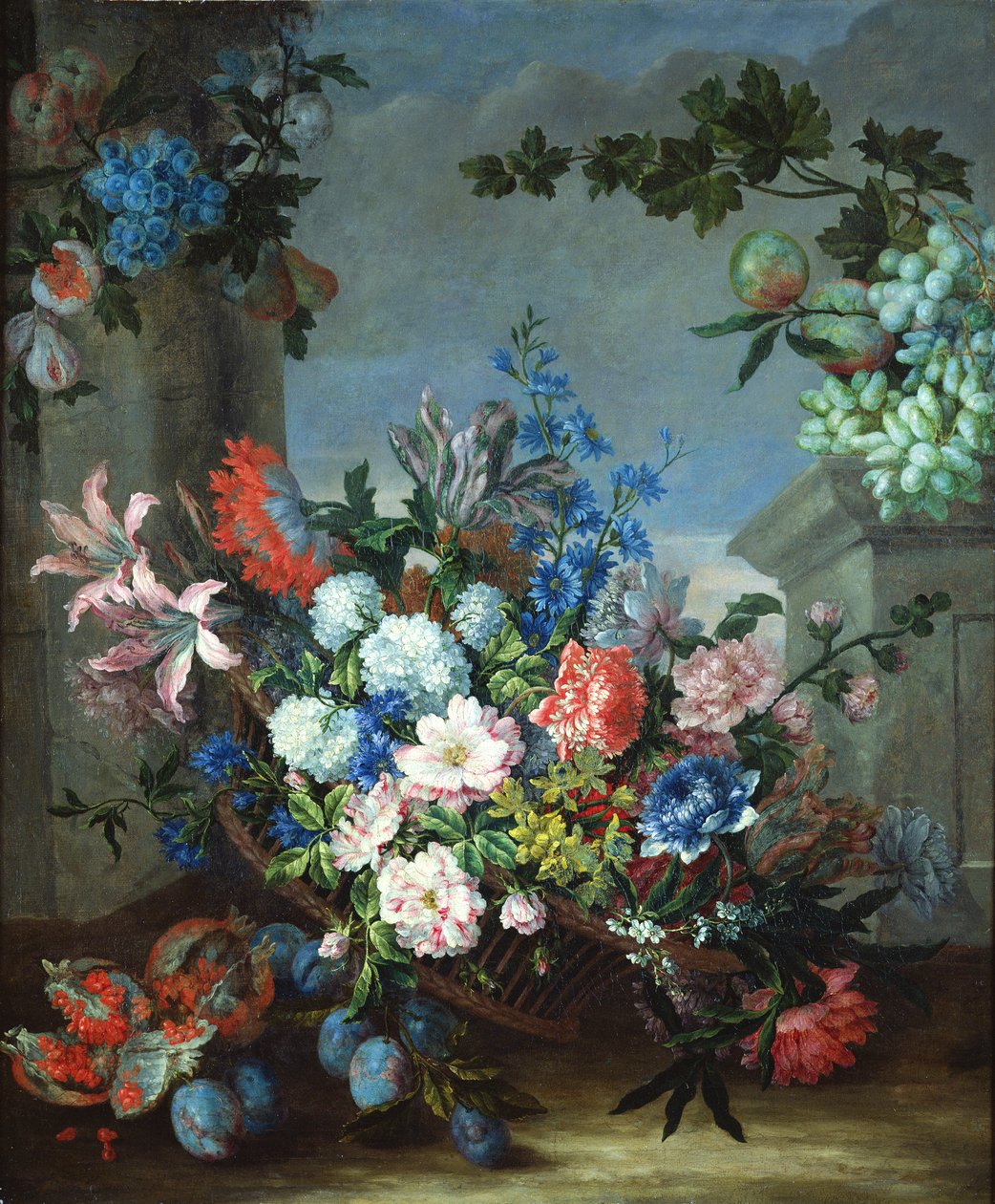 Flowers and fruit by Jean Baptiste Monnoyer