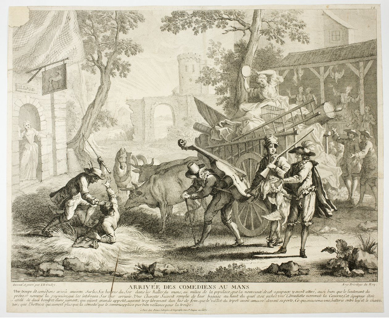 Arrival of the Comedians by Jean Baptiste Oudry