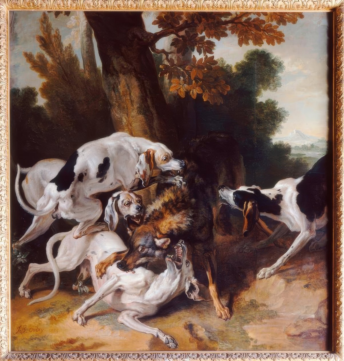 J.-B. Oudry, The Wolf Hunt by Jean Baptiste Oudry