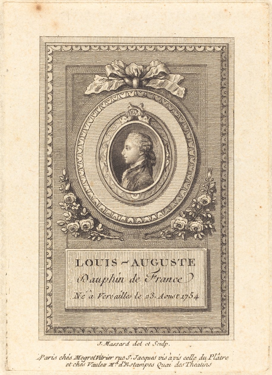 Louis-Auguste, Dauphin of France by Jean Baptiste Raphael Urbain Massard