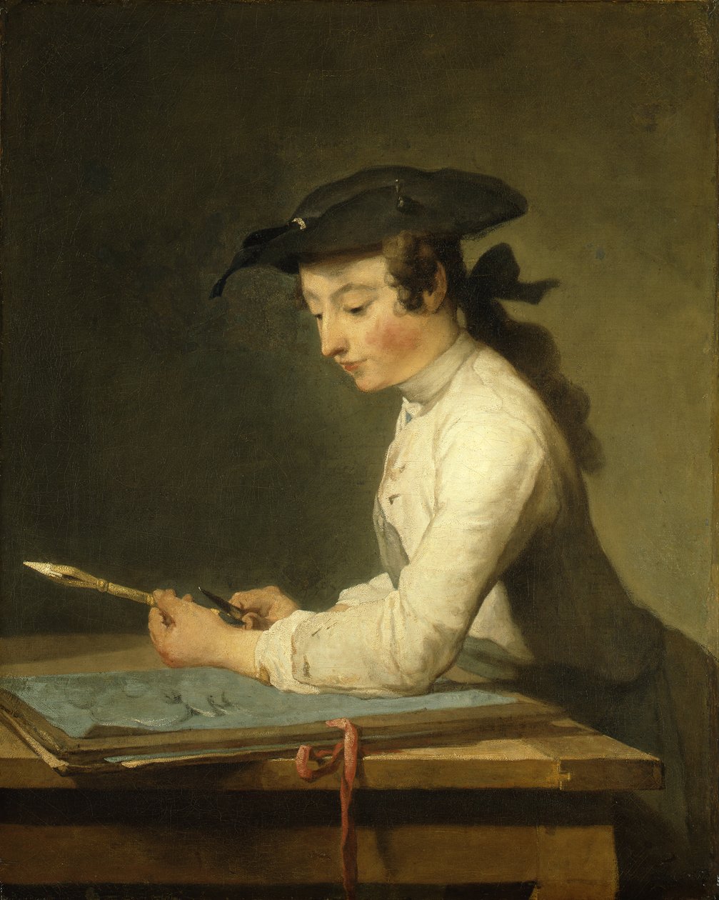 The Draftsman by Jean Baptiste Simeon Chardin