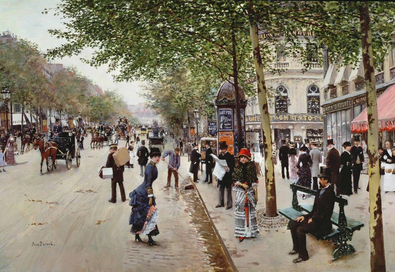 Parisian Street Scene by Jean Beraud