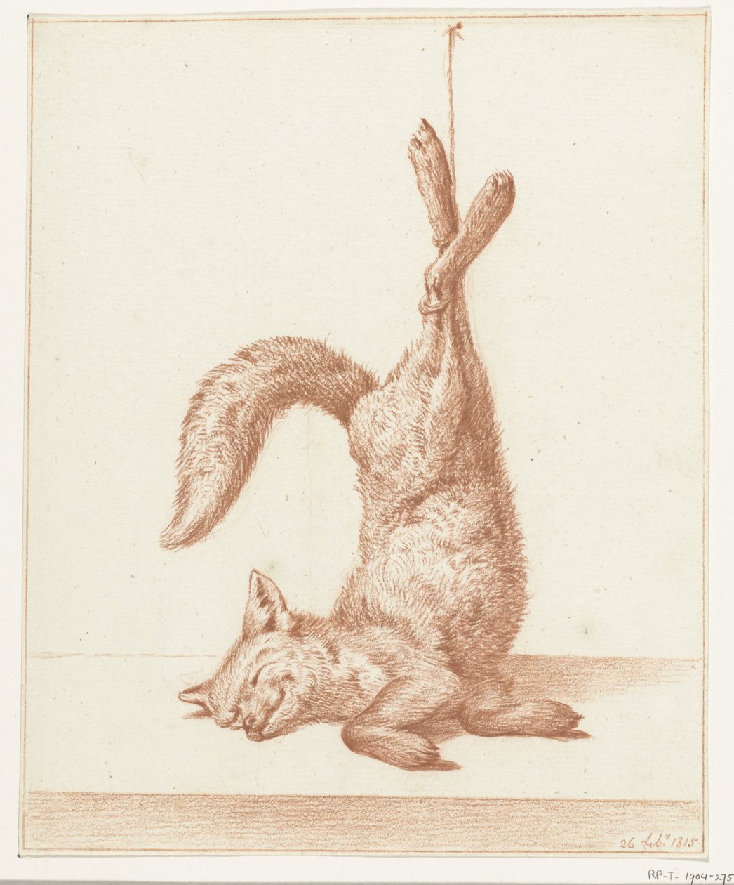 Dead Fox, Hanging by Its Paws by Jean Bernard
