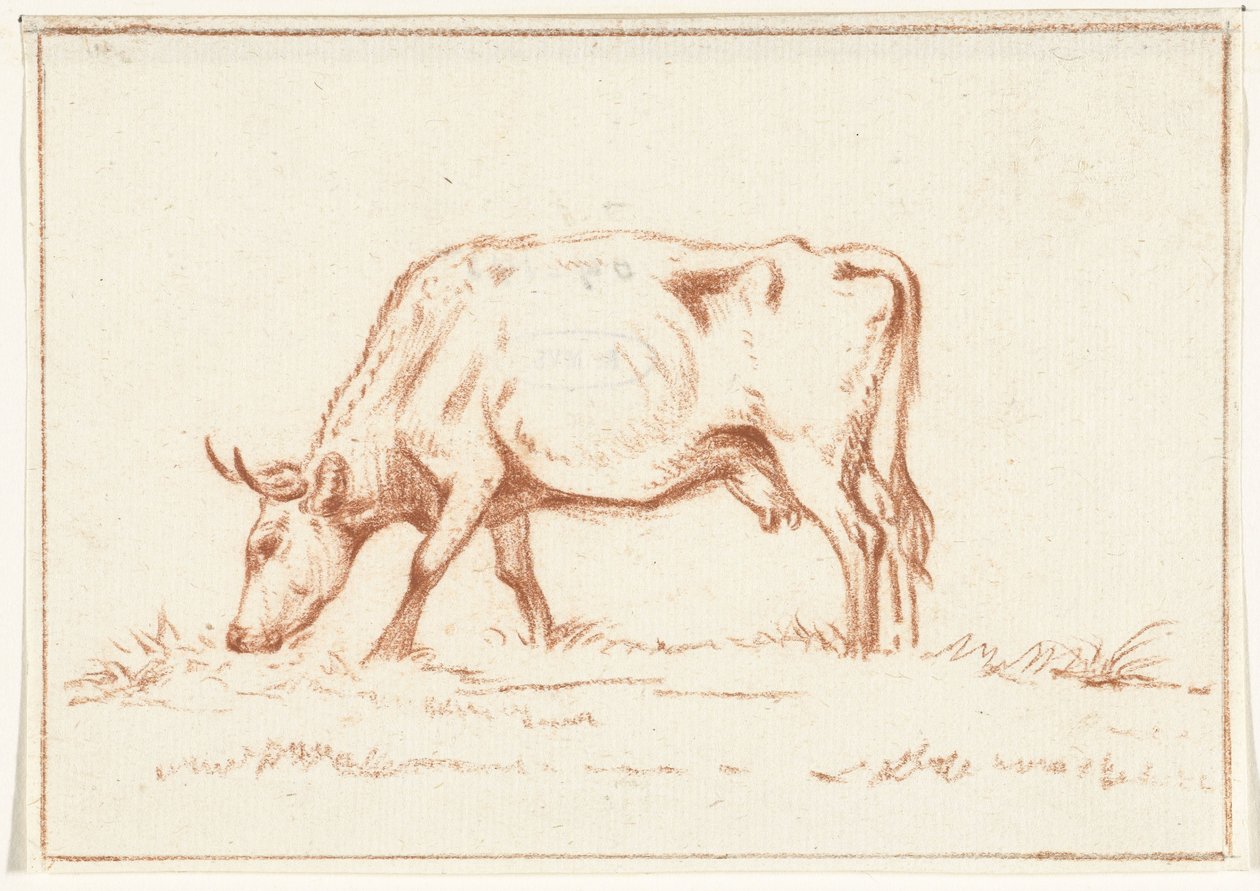 Grazing Cow, Facing Left by Jean Bernard
