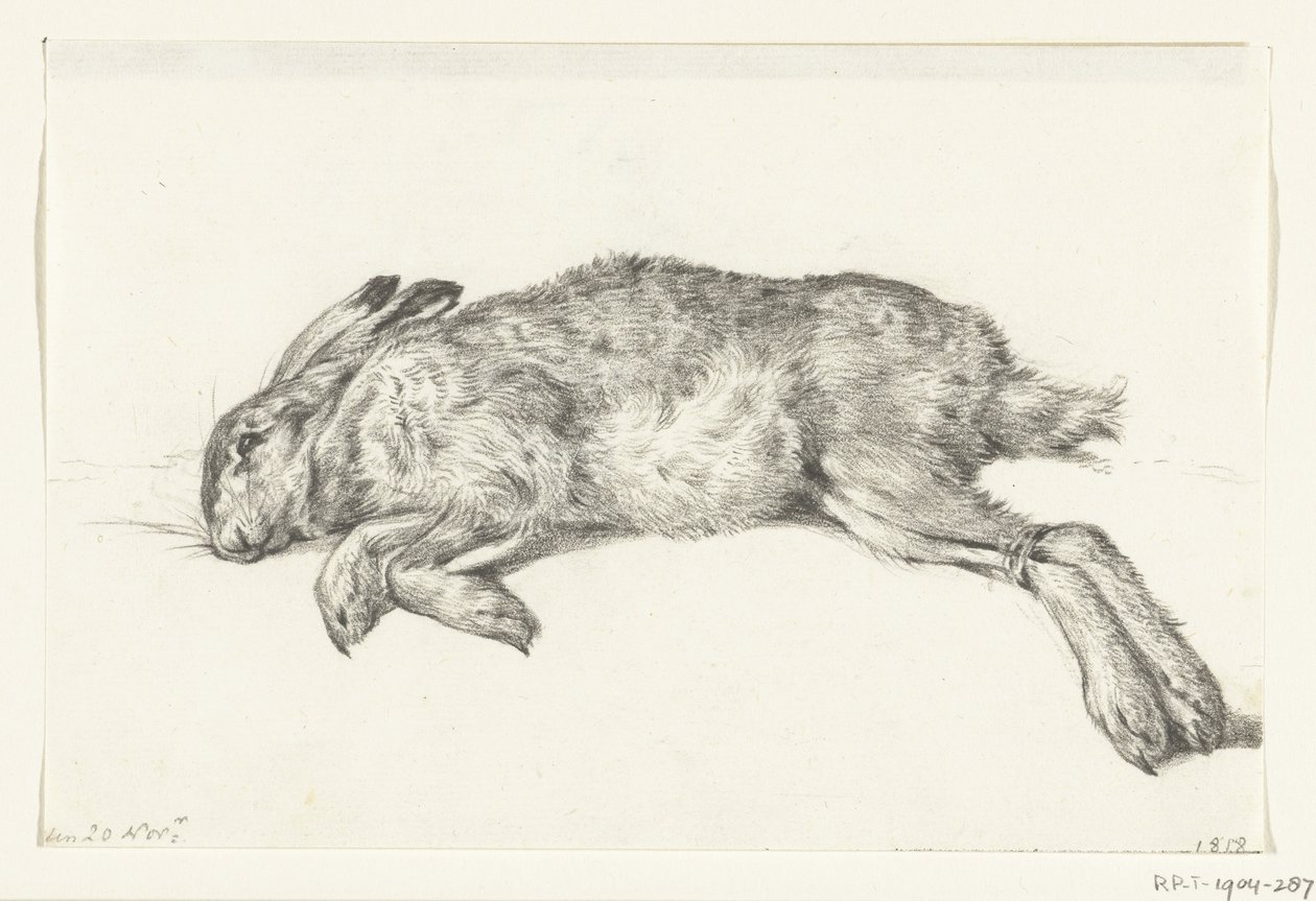 Lying Dead Hare by Jean Bernard