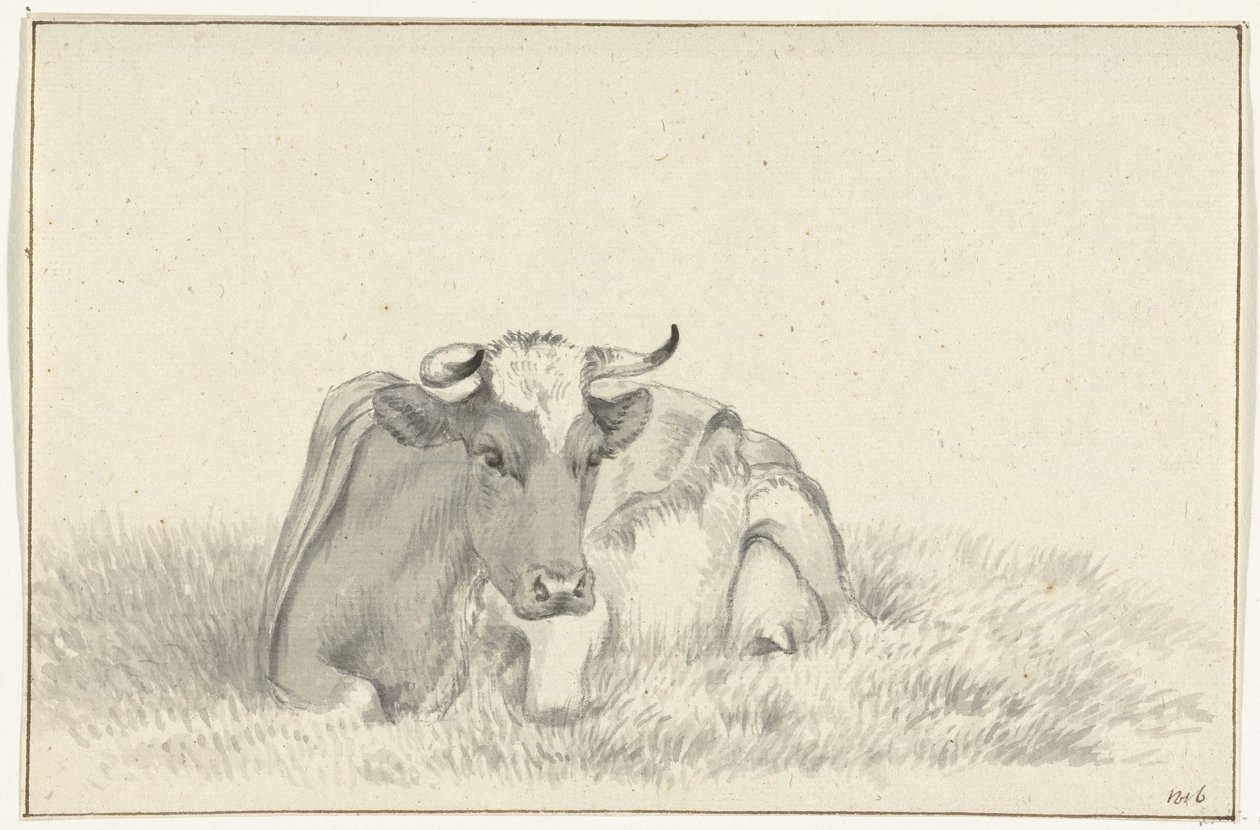 Lying Cow, from the Front by Jean Bernard
