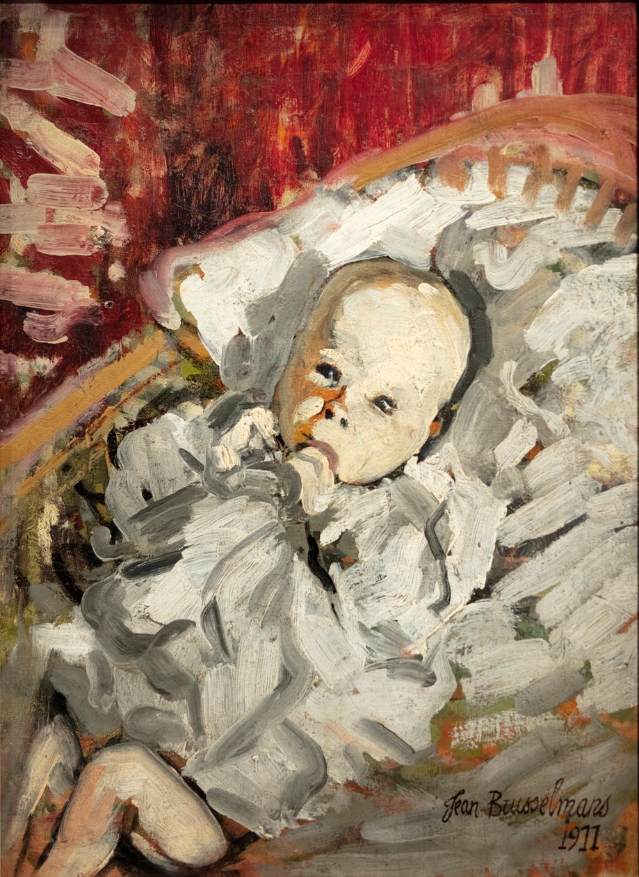 Child in a Cradle by Jean Brusselmans