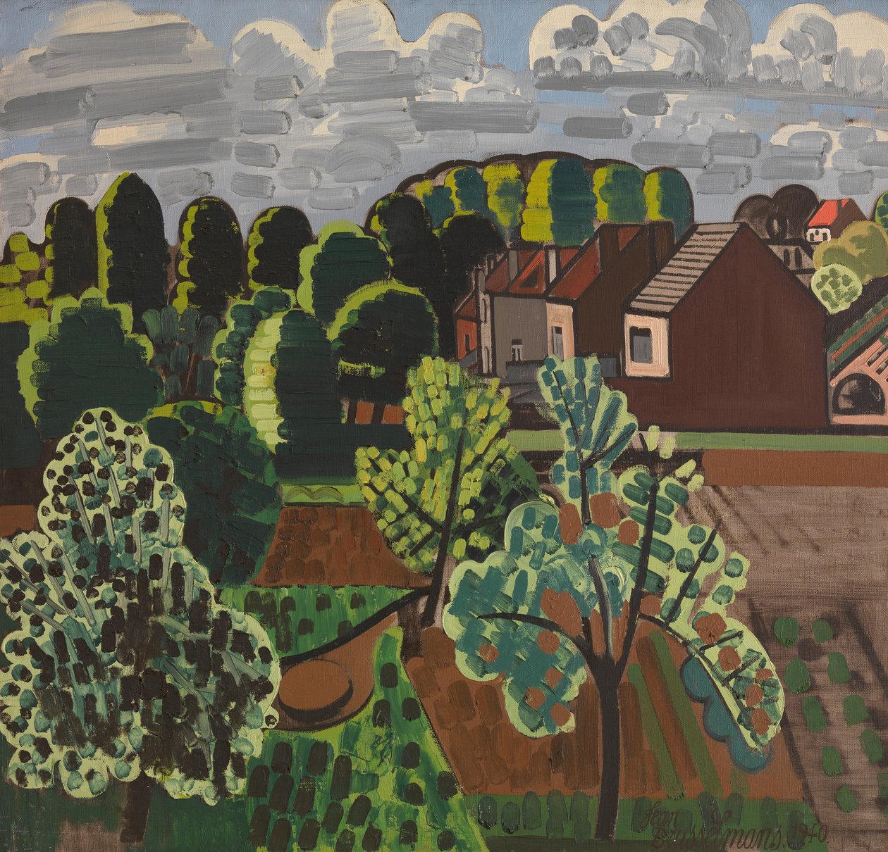 Sunny Brabant Landscape by Jean Brusselmans