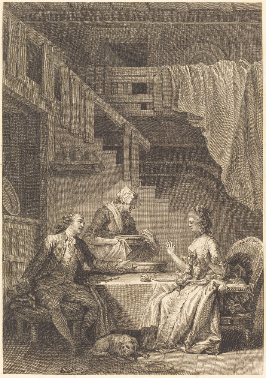 The Falcon by Jean Dambrun and Jean Baptiste Tilliard after Jean Honoré Fragonard