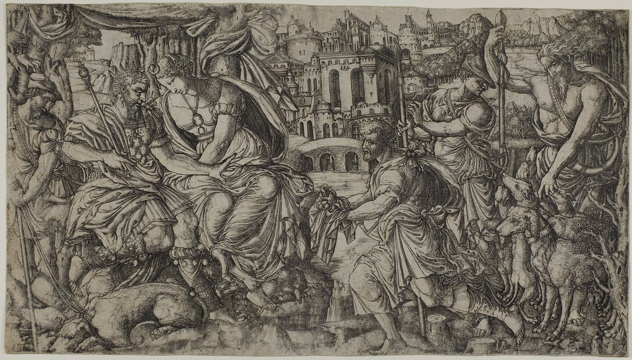 A King Receiving a Present by Jean Duvet