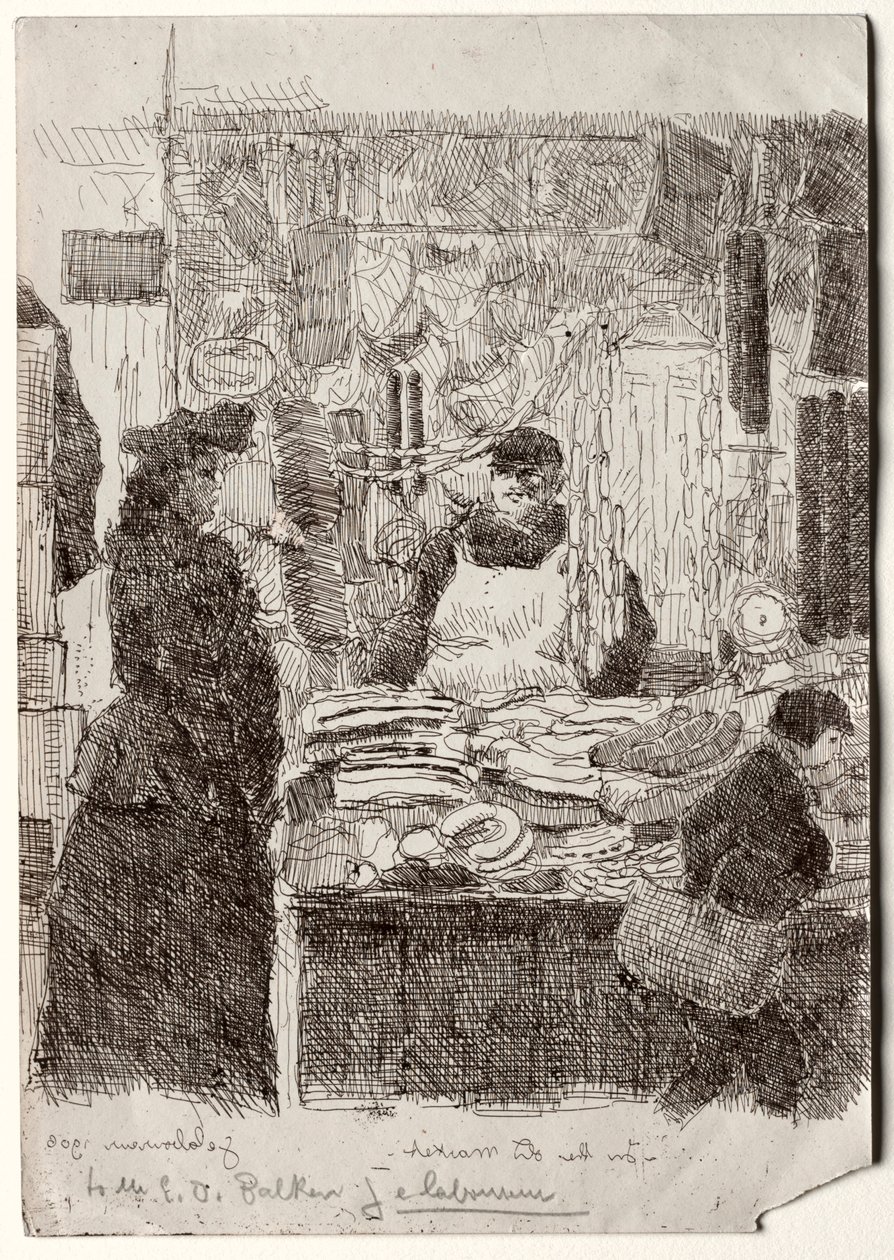 In the Old Market by Jean Emile Laboureur