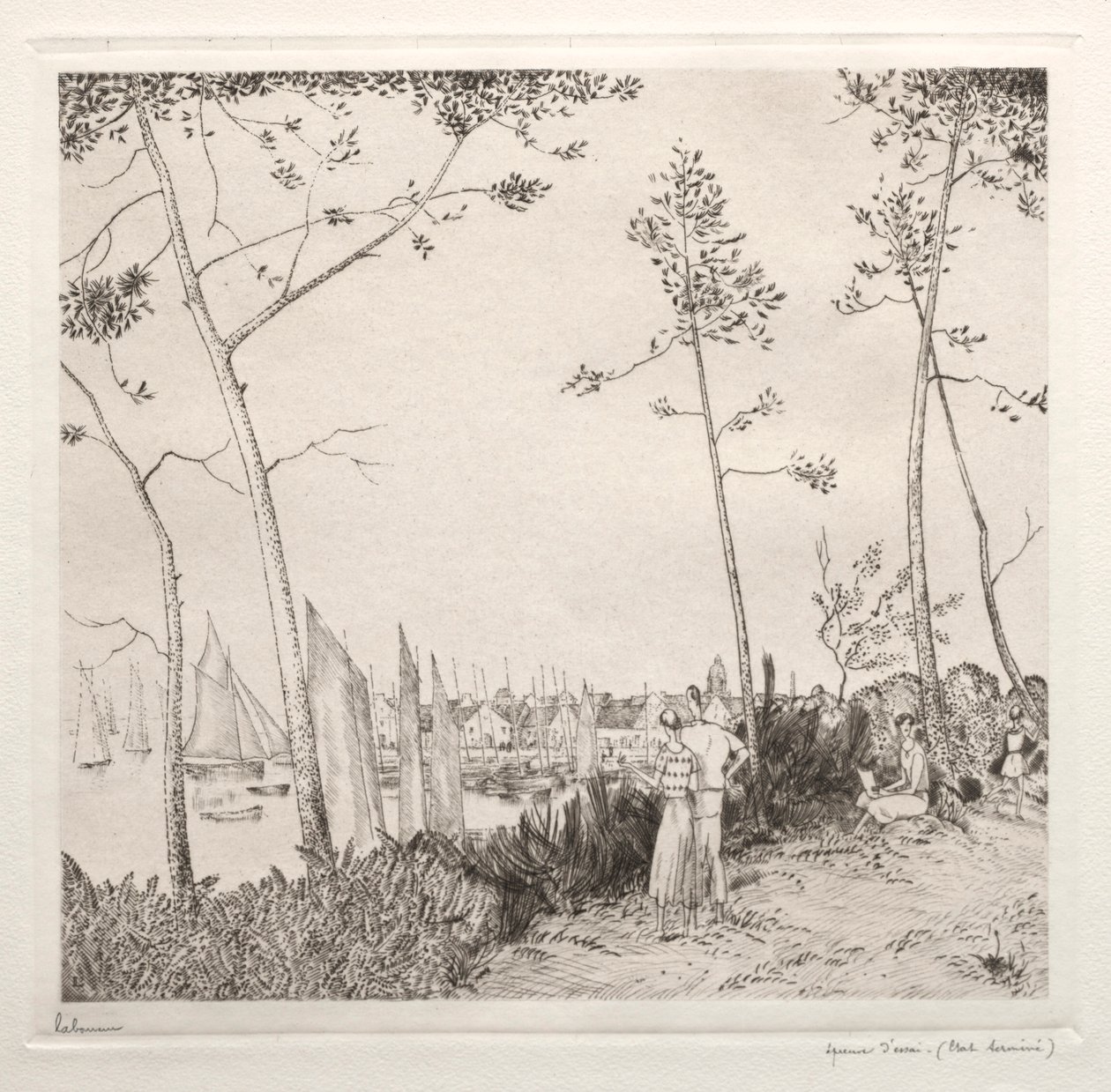 The Walk on the Port by Jean Emile Laboureur