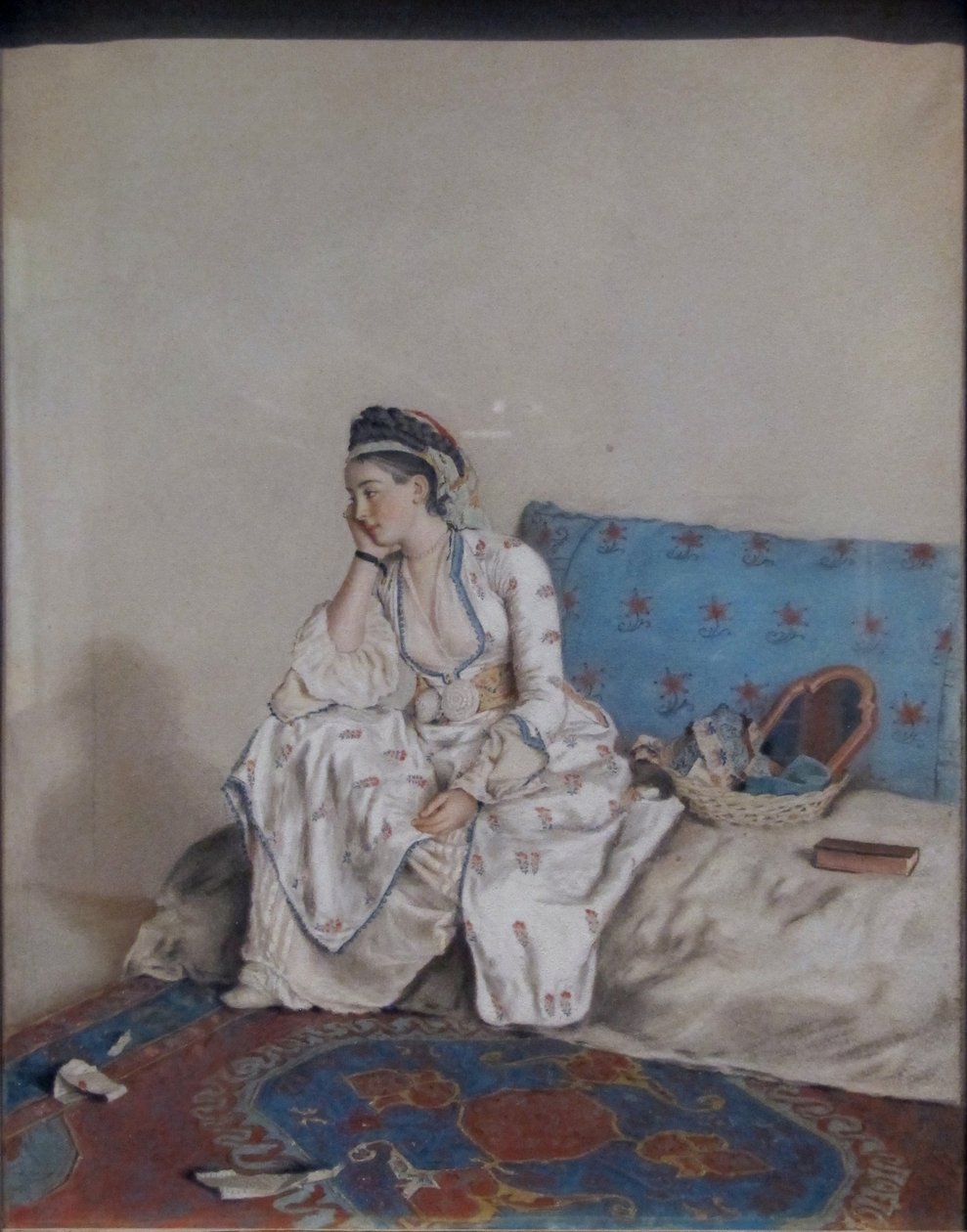 Pensive Lady on a Sofa by Jean Étienne Liotard