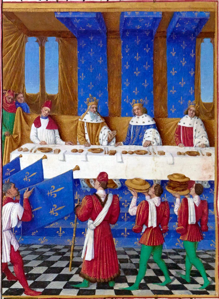 Banquet of Charles V the Wise by Jean Fouquet
