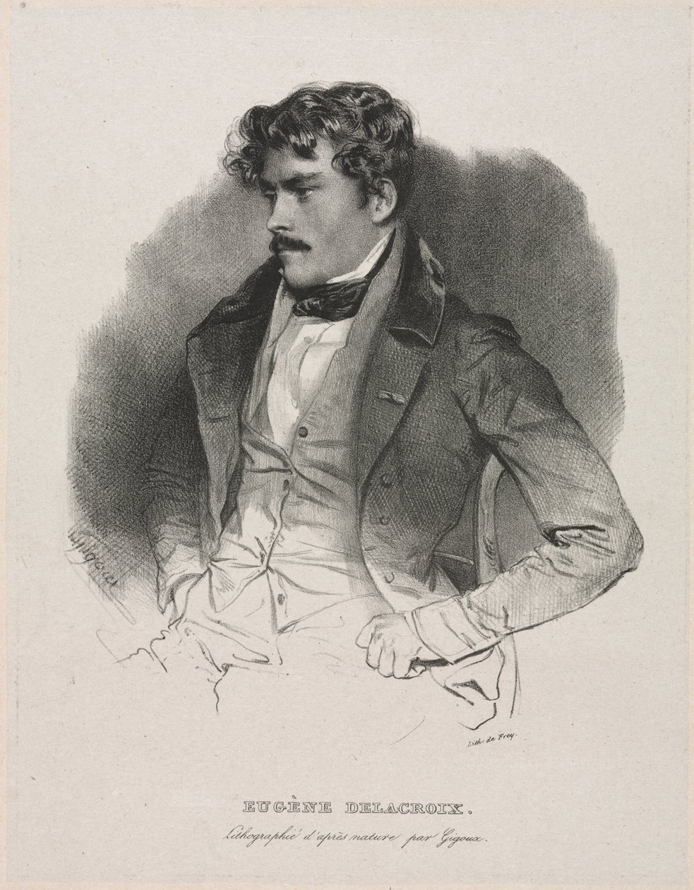 Eugène Delacroix by Jean Francois Gigoux