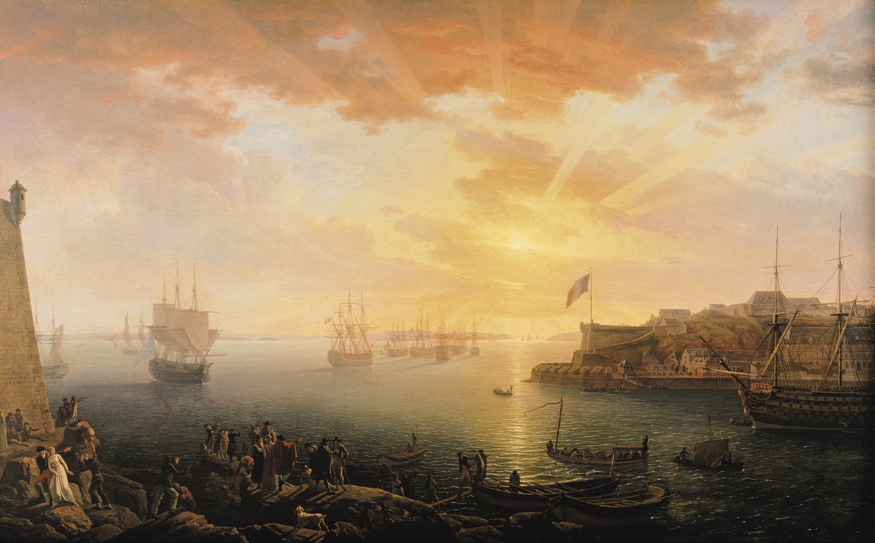 View of Brest Harbour, 1796 by Jean Francois Hue