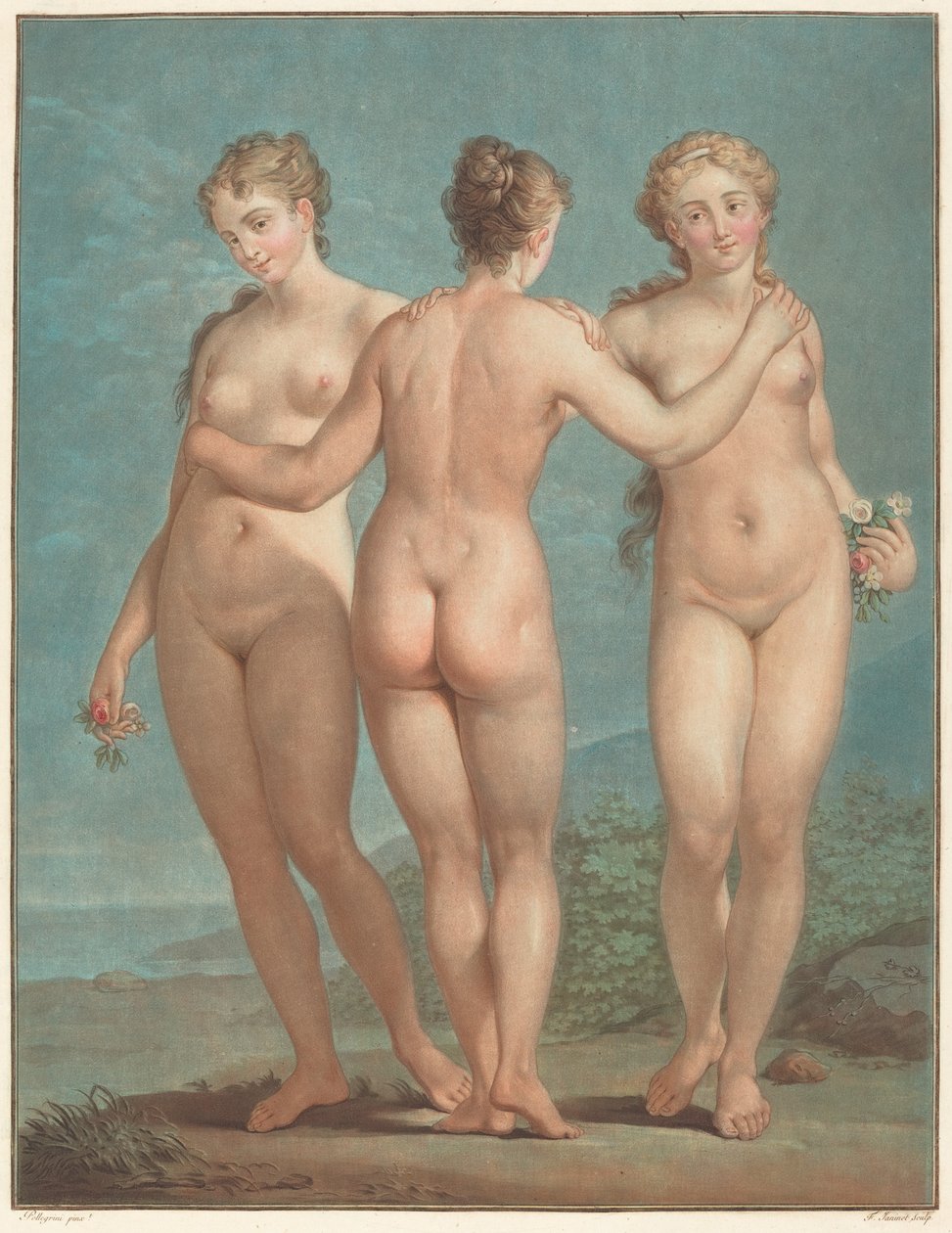 The Three Graces by Jean Francois Janinet