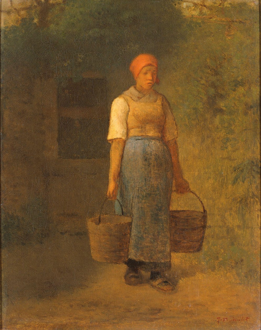Girl Carrying Water by Jean Francois Millet