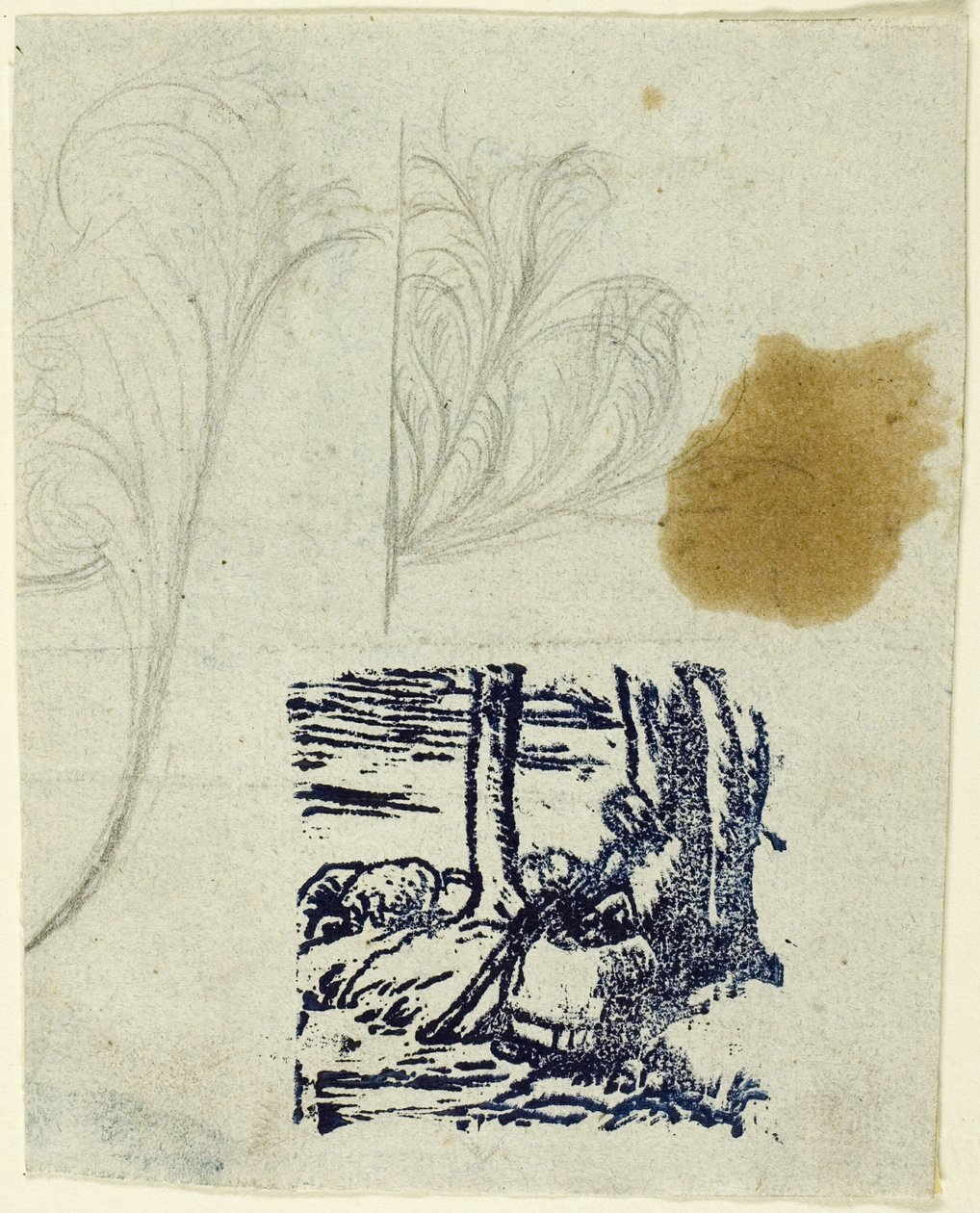 Little Shepherdess, Seated by Jean Francois Millet