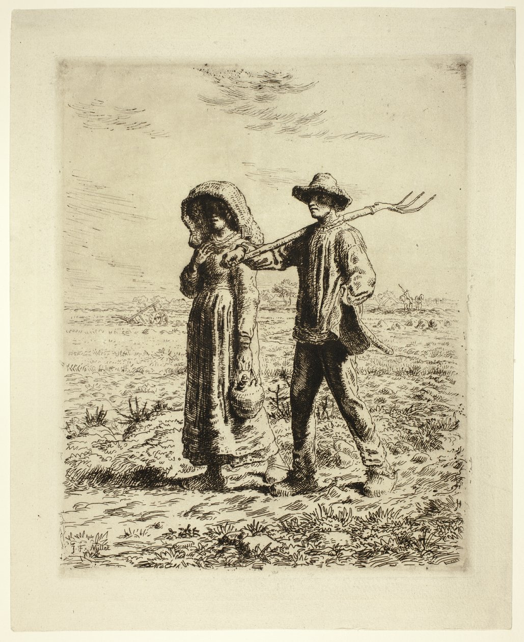 Peasants Going to Work by Jean Francois Millet