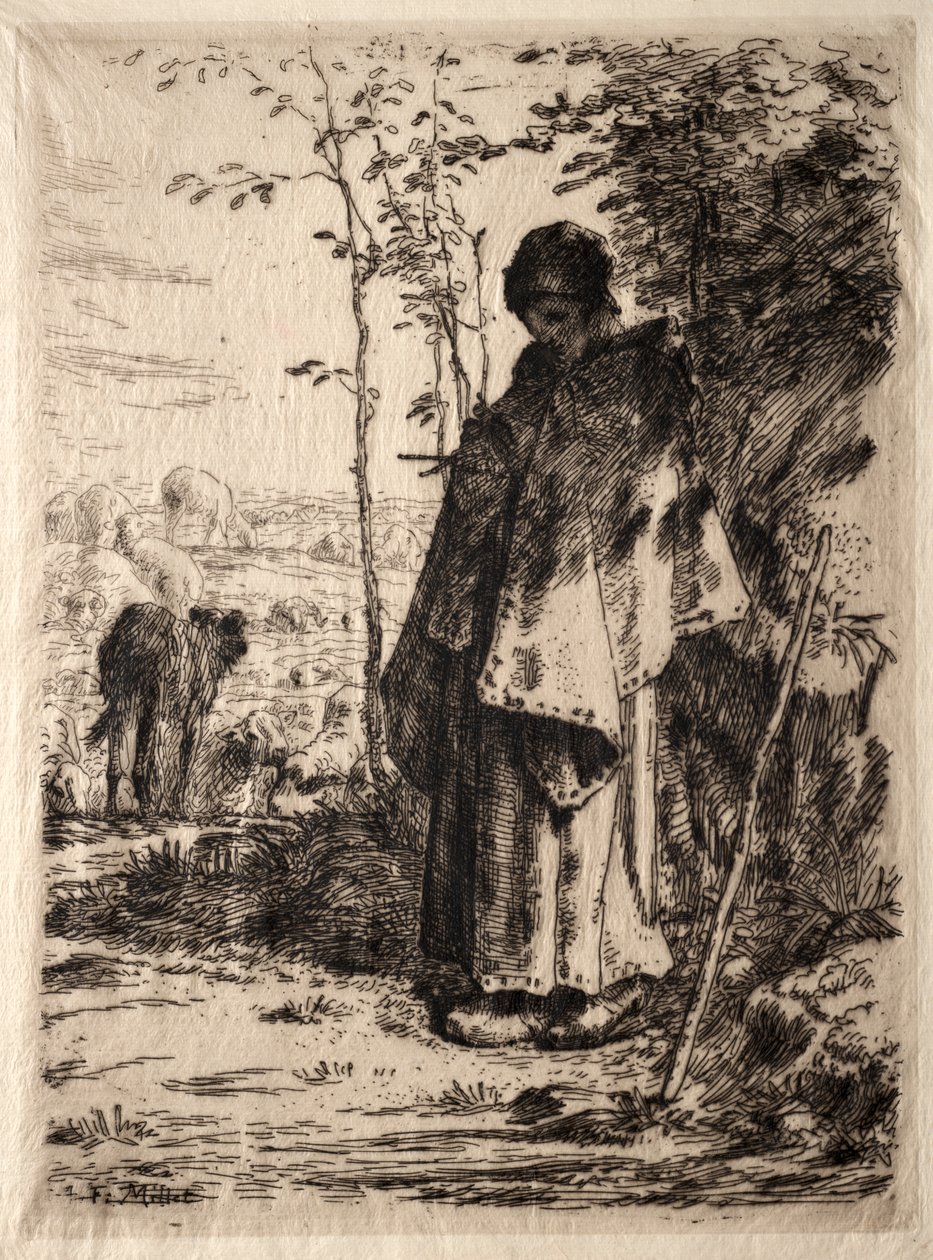 The Large Shepherdess by Jean Francois Millet