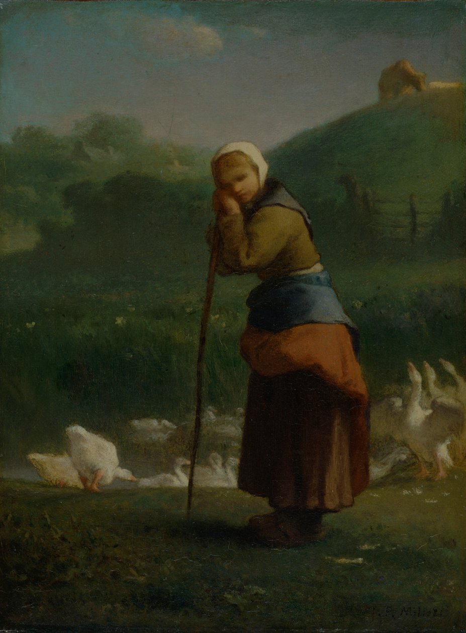 The Goose Girl at Gruchy by Jean Francois Millet