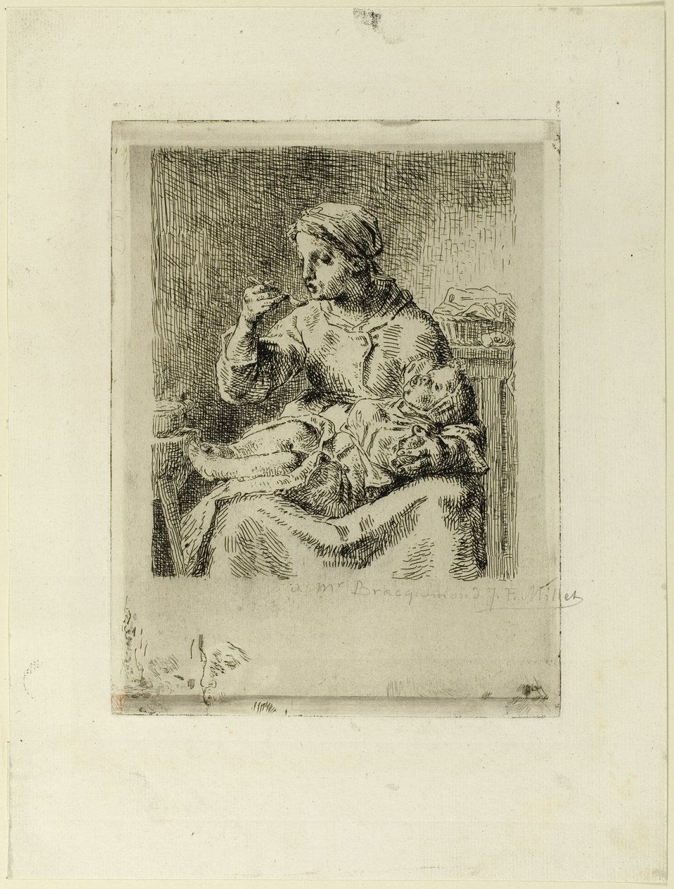 Woman Feeding Her Child by Jean Francois Millet