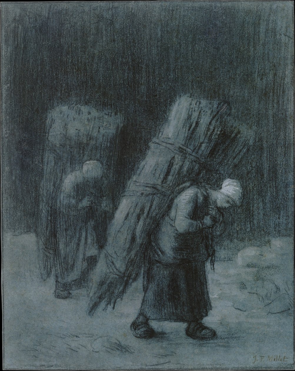 Women Carrying Twigs by Jean Francois Millet