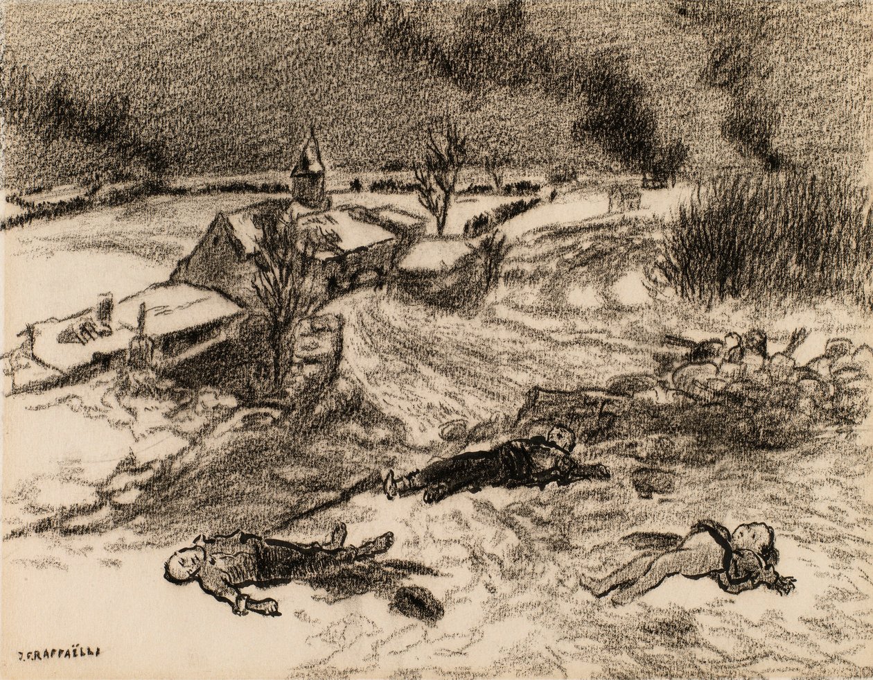 After the Battle by Jean Francois Raffaelli
