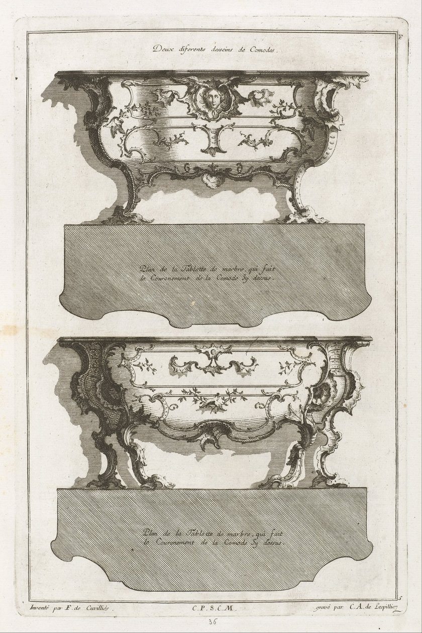 Book of Different Designs for Commodes by Jean François Cuvilliés