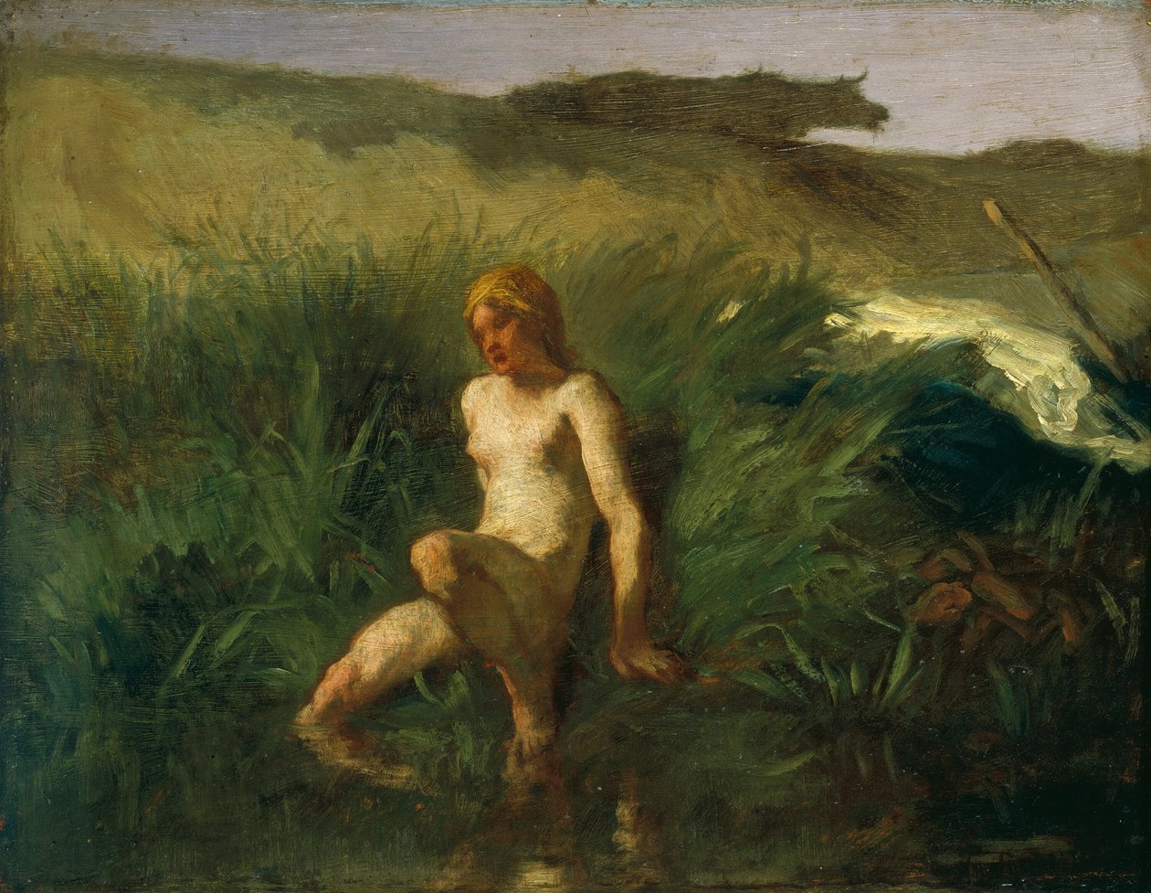 The Bather by Jean Francois Millet