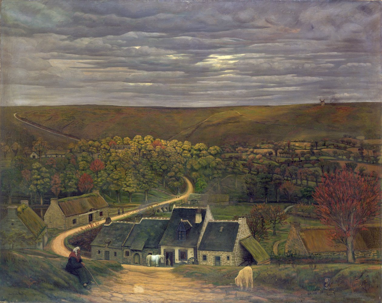 The Hamlet of Cadoudal (Plumelec) Brittany by Jean Frelaut