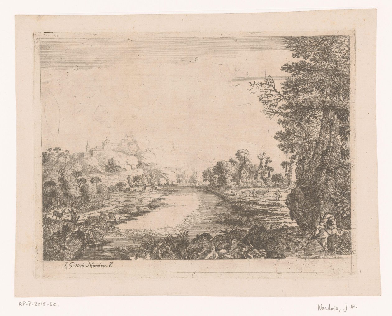 Landscape with a View of a River by Jean Galiot Nardois