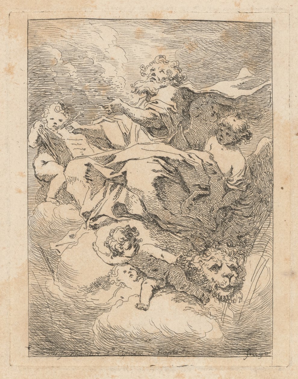 Saint Mark by Jean Honoré Fragonard after Giovanni Lanfranco