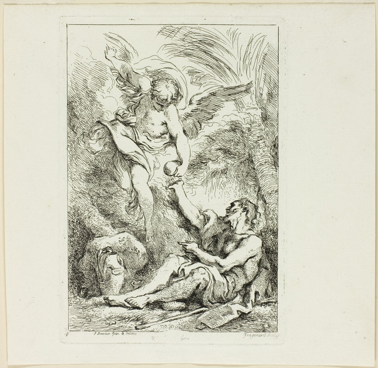 Hermit Saint in the Desert by Jean Honore Fragonard