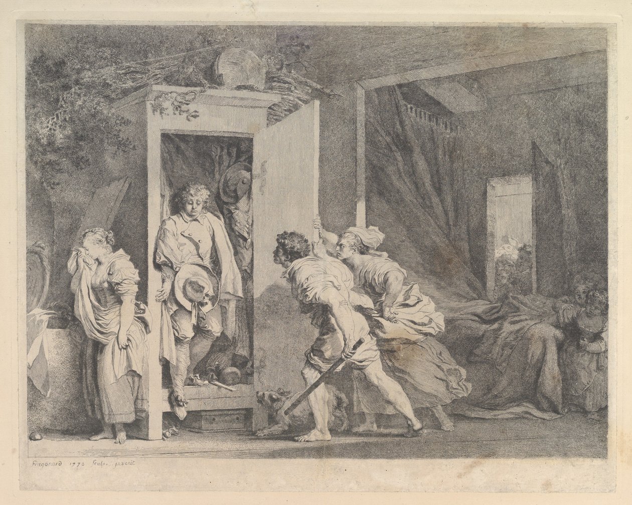 The Wardrobe by Jean Honore Fragonard