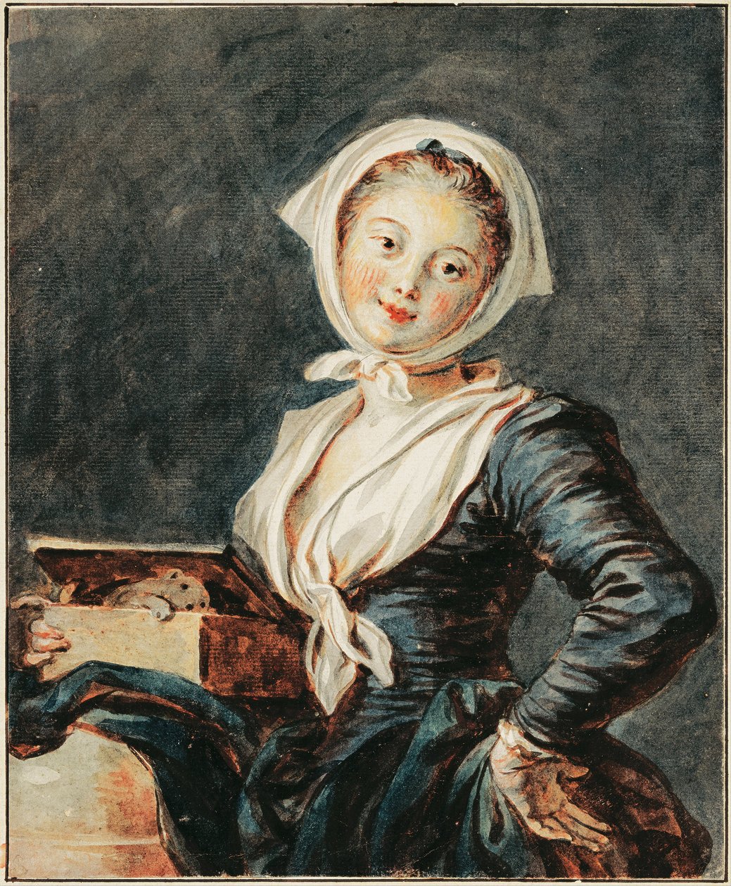 The Girl with the Marmot by Jean Honore Fragonard