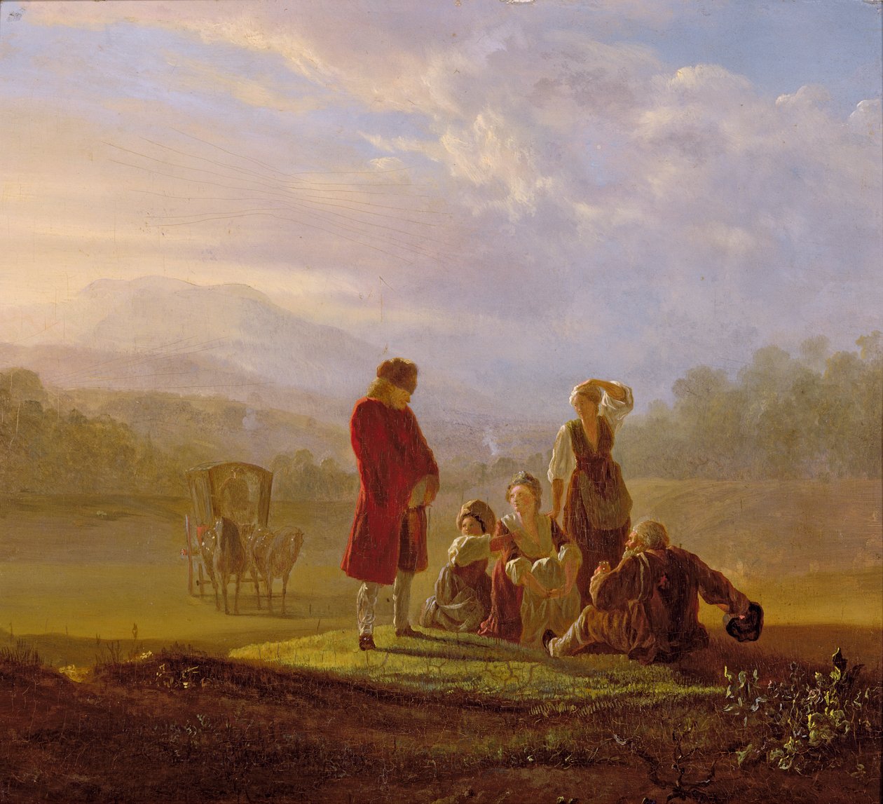 Voltaire Conversing with the Peasants in Ferney by Jean Huber