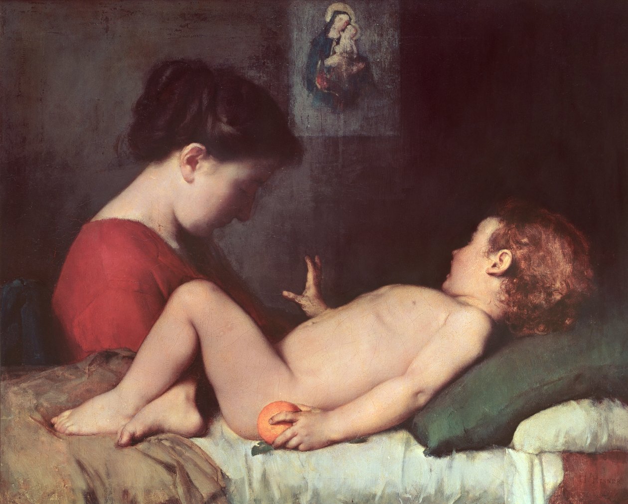 The Awakening Child by Jean Jacques Henner