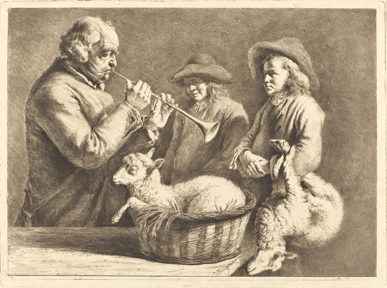 Oboe Player by Jean Jacques de Boissieu