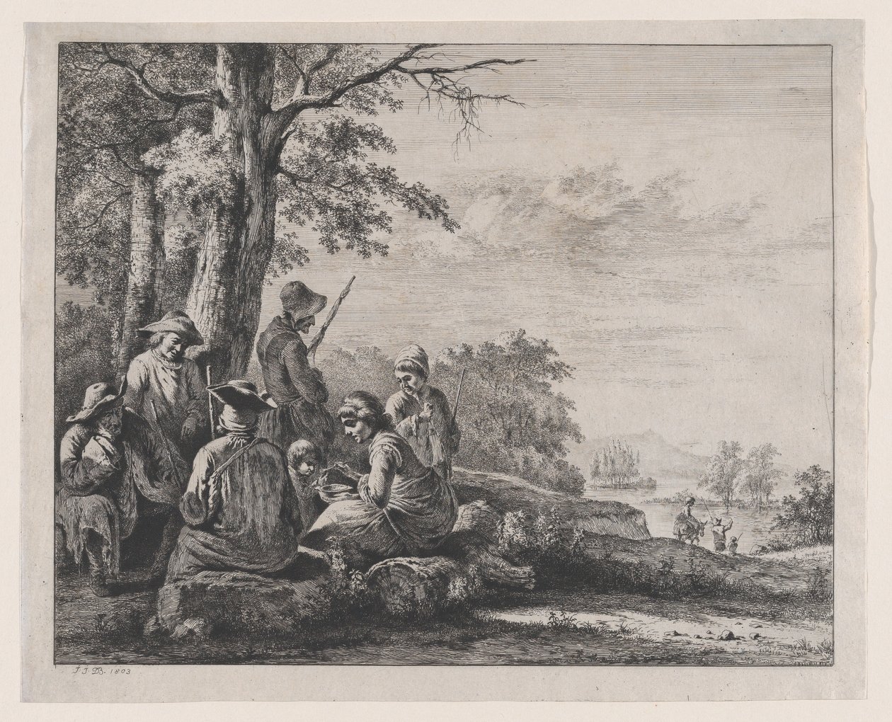 Peasants Resting by Jean Jacques de Boissieu
