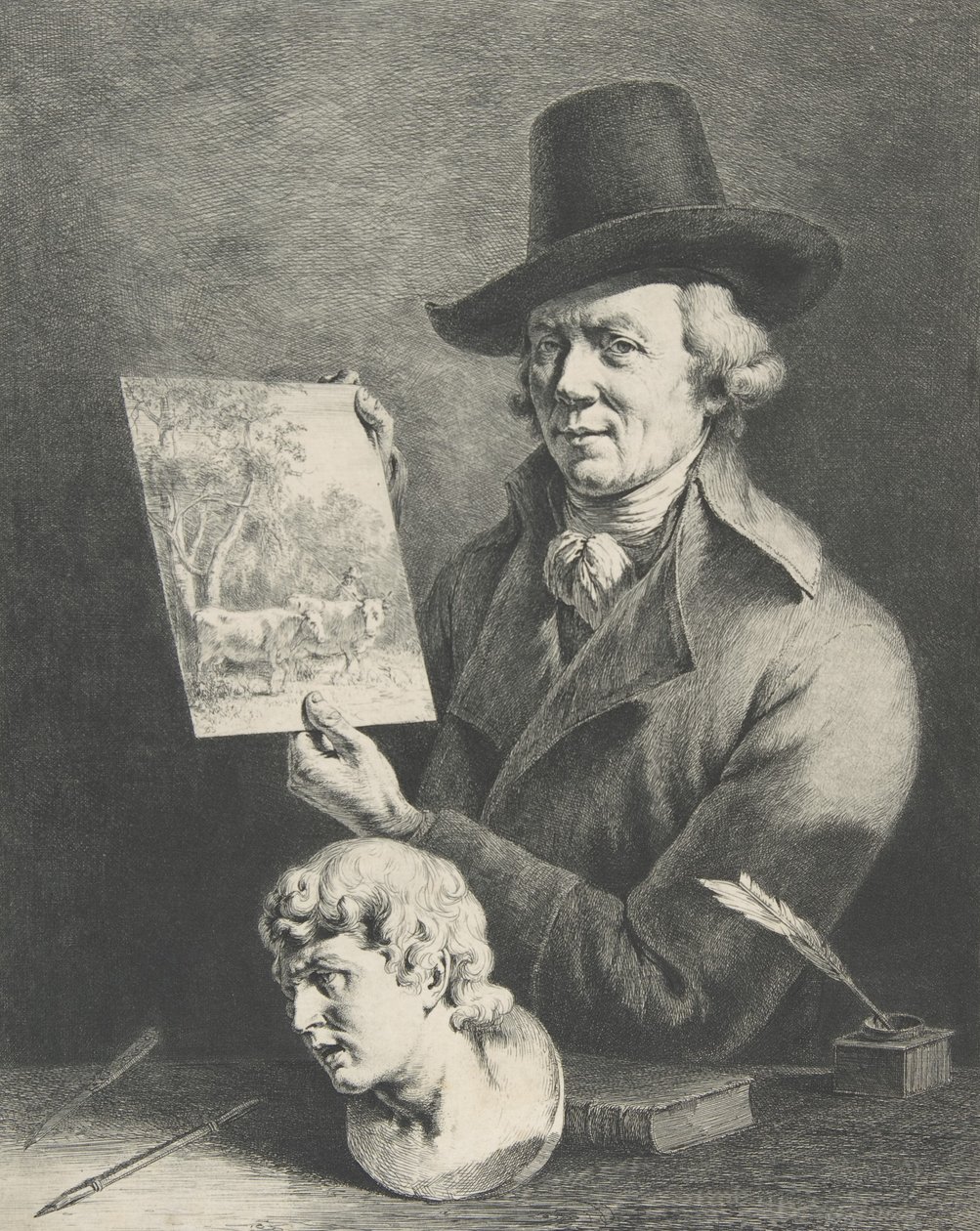 Self-Portrait with Cows by Jean Jacques de Boissieu
