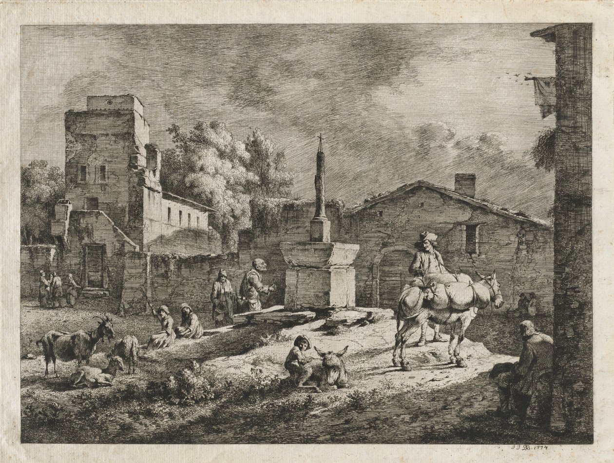 View of Saint-Andeol, 1774 by Jean Jacques de Boissieu