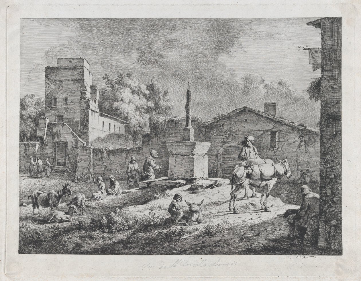 View of Saint-Andéol by Jean Jacques de Boissieu