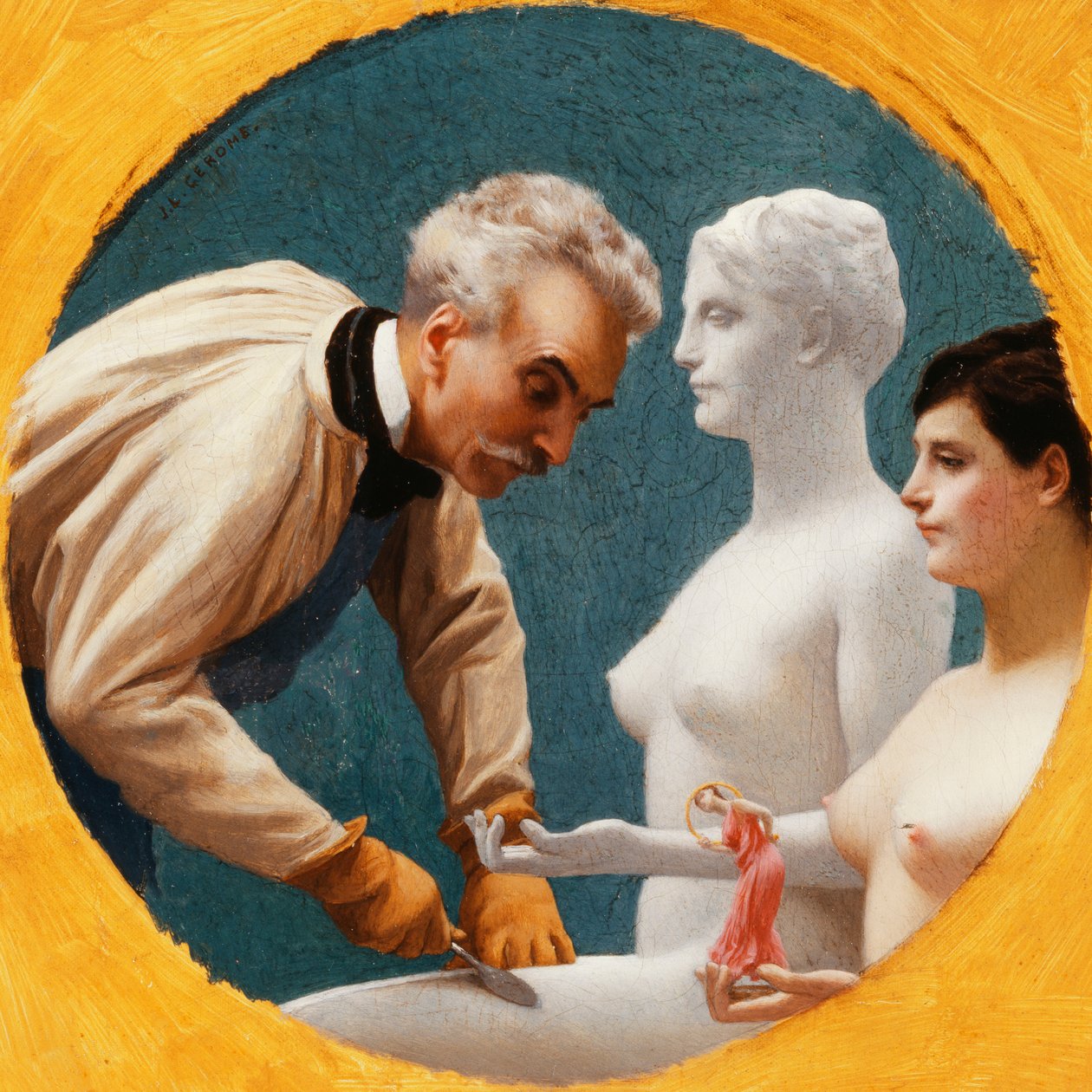 Gerome and Tanagra by Jean Leon Gerome